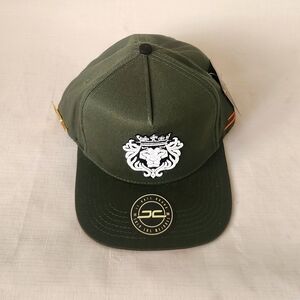 JC HATS RED EL REY Green and orange multicolored colorblock Snapback Cap AOP New